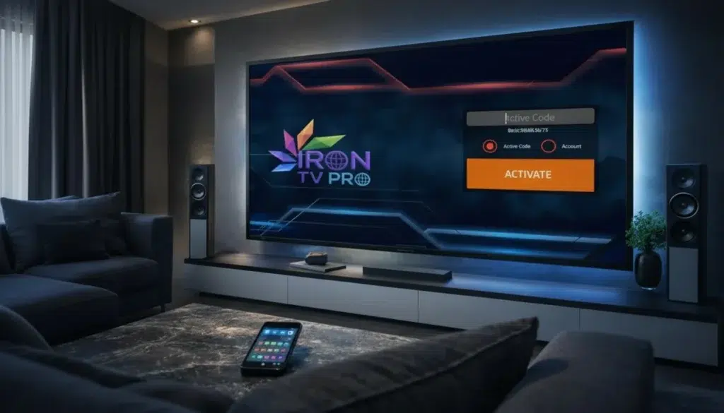 Interface Iron TV Pro sur Smart TV 4K - Chaînes et VOD