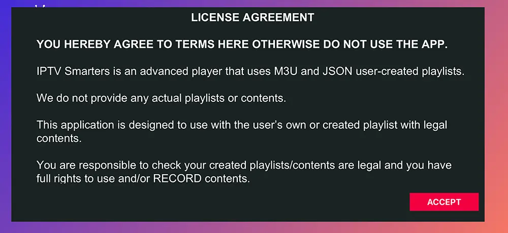 Setup Iron TV Max iOS